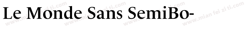 Le Monde Sans SemiBo字体转换